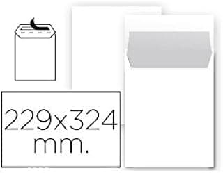 Liderpapel Sobre Bolsa N 8 Blanco Din 229X324 Mm Tira De Silicona Paquete De 25 Unidades