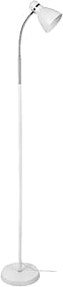 BEL AIR HOME - Pie de Salón Megara - Blanco de Metal - 155 cm de altura - Portalámparas E-27 - para iluminar cualquier espacio - versátil y elegante (BLANCO)