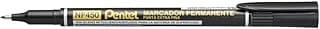 Pentel - Marcador permanente con punta de aguja extrafina de larga duración y tinta de color negro.