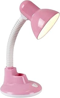 BEL AIR HOME - Lámpara Escritorio Flexo BABY | Diseño Metálico Duradero | Ideal para Estudio y Trabajo | Control Fácil con Interruptor | Compatible con Bombilla 1xE27 (ROSA)
