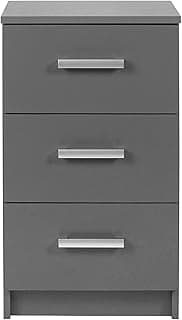 Inter Link - Cómoda - Aparador - Cómoda Moderna - 3 cajones - Gris - Elenzio 3S