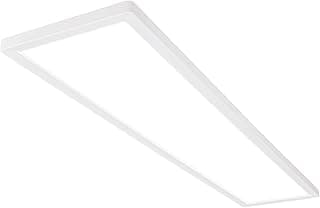 BRILONER - Plafón LED, Panel LED, Ultra Plano, Efecto Retroiluminación, Luz Blanca Neutra, 36W, 4800 Lúm, Luces Habitacion, Rectangular, Cocina, Luz, 98x20 cm, Blanco