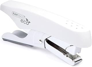 Rapesco 1398 ECO Whale Grapadora de Tenaza, Capacidad hasta 45 Hojas, Blanco Mate