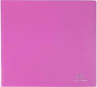 Exacompta 88827E Opak - Portadocumentos (A4, 80 fundas, 160 vistas), color rosa