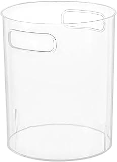 Papelera Oficina Uryxery, 12L Papelera Escritorio y Cubo Basura, Plástico Transparente para Habitación, Cocina y Baño, Pequeña y Práctica