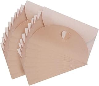 20 Piezas Sobres Pequeños, Sobre De Papel Kraft, Sobre de Acción de Gracias, Sobre Sellado Creativo en Forma de Corazón, Para Bodas, Fiestas de Cumpleaños, Postales e Invitaciones