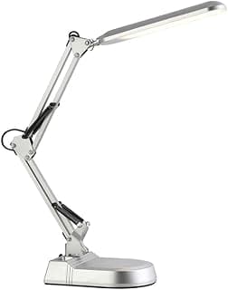 BEL AIR HOME - Lámpara Flexo Led 10W de Escritorio Articulable Serie Bridge con 3 temperaturas de luz 3000-4000-6000K (PLATA)