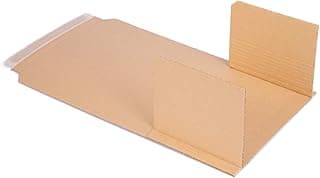 100 embalajes para libros 245 x 165 x 20-70 mm cajas de cartón marrón BV-2 | embalaje envolvente | envío | transporte | embalaje | embalaje envolvente flexible