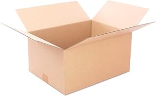 Pack 20 Cajas Cartón Reforzado con medidas 40x30x20 cm y Canal Simple - Fabricadas en España con Cartón Reciclado Resistentes para Envíos, Almacenaje y Mudanzas