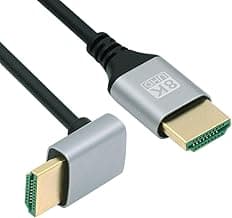 chenyang Cable HDMI 2.1 HDMI tipo A macho a macho 8K 4K HDTV 90 grados hacia abajo en ángulo de extensión 1.0 m