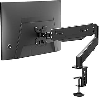 Pholiten Soporte Monitor para Pantallas de 17-27 Pulgadas, Brazo Monitor Ajuste de Altura, Inclinable y Giratorio, VESA 75/100 mm, Soporte Pantalla Ordenador con Resorte de Gas - MD81