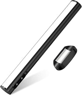 bravzurg Lampara LED Pared Sin Cable, 4000mAh Luz LED Adhesiva USB Recargable Inalambrica Magnetica, Luces Escritorio Bateria con Mando, Barra Flexo Pilas para Armario Espejo Cocina Baño Interior