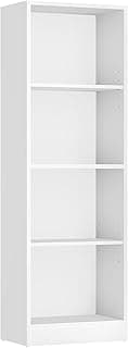 VASAGLE Biblioteca, Librería de 4 Niveles, Estantería Infantil, Estantería de Pie, para Salón, Estudio, Oficina, 40 x 24 x 121,5 cm, Blanco LBC104W
