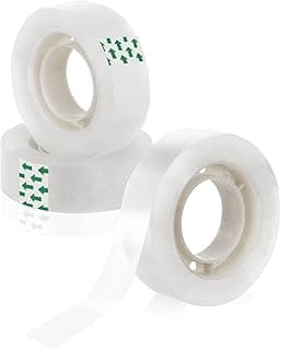 Nicegoin Celo, celo transparente,Cinta Adhesiva Transparente (Paquete de 3),Cinta Transparente Adhesiva se puede usar para dispensador 15M x 17mm