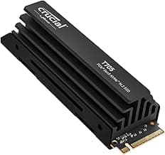 Crucial T705 SSD 4TB PCIe Gen5 NVMe M.2 SSD Interno Gaming con Disipador Premium, Hasta 14.100MB/s, Microsoft DirectStorage, Compatibilidad PCIe 4.0, Disco Duro SSD - CT4000T705SSD5