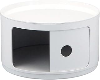Kartell Componibili - Pila recipiente, Elemento redondo, Bajo H. 23.5, Blanco