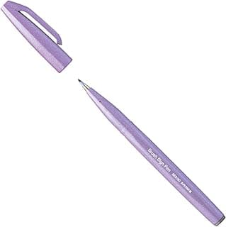 Pentel SES15C-V3X Brush Sign Pen - Rotulador de punta tipo pincel, color morado claro