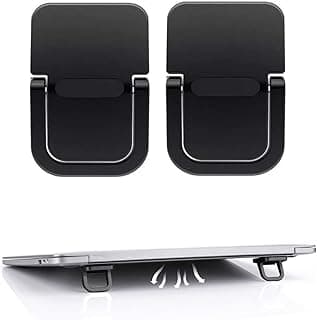 JJiaoLinin 2PCS Mini Soporte para Portatil,Soporte portátil Invisible, Soporte Plegable para Ordenador portátil, Soporte para Teclado de computadora, para Ordenador portátil, Teclado (Negro)