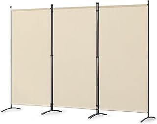 Angel Living Paravent - Biombo Plegable de 4 Paneles, biombo Independiente, mampara divisoria de Pared, mampara para oficinas, Balcones, dormitorios y Jardines al Aire Libre Beige 243 x 180 cm