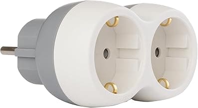 Zenitech Base múltiple 2 tomas Schuko 16A Blanco/Gris Bolea