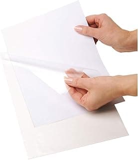 Paquete de 50 fundas de plástico transparente A4 con parte superior abierta y lateral de 100 micras pp para presentaciones de proyectos