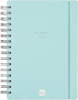 Finocam - Agenda Haiku 16 Meses 2025 2026 Semana Vista Horizontal Septiembre 2025 - Diciembre 2026 (16 meses) Azul Español