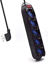 Ewent EW3915 Regleta de enchufes 5 enchufes Italianos 10/16A + Schuko, protección sobrecarga Sobretensión 250V/2500W, Enchufe Italiano 10A Cable Negro 1,5m Clase de eficiencia energética A+