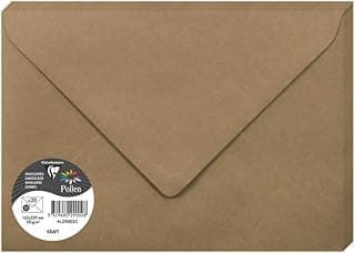 Clairefontaine 29002C, Pack de 20 sobre, Pollen, 16,2 x 22, 9 cm 120g, Marrón Kraft
