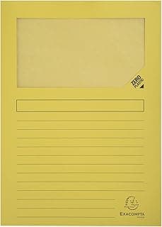 Exacompta 50259E - Lote de 25 Subcarpetas Forever 120 con ventana e impresas, Color Amarillo