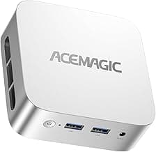 ACEMAGICIAN V1 Mini PC, Ιntel Alder Lake-Ν97 (hasta 3,6 GHz), 16GB DDR4 512GB M.2 2280 SSD, Mini Ordenador De Sobremesa Gigabit Ethernet,4K UHD,para Negocios Oficina en Casa