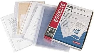 ESSELTE 46114 - Fundas portadocumentos COPYSAFE PP Piel de naranja con refuerzo (caja 100 ud.) Folio. 16 taladros