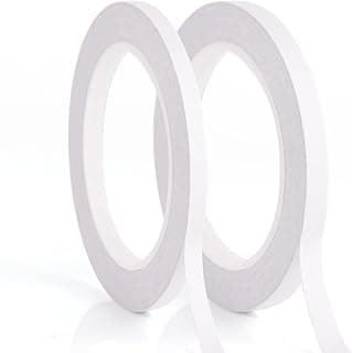 KUUQA 2 rollos de cinta autoadhesiva de doble cara para manualidades de oficina de clase con 25 metros por rollo (6 mm y 9 mm)