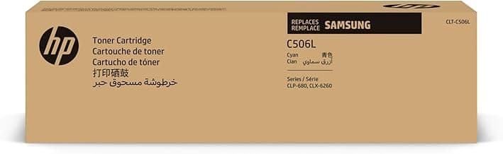 Samsung CLT-C506L, SU038A, Cian, Cartucho Tóner de Alta Capacidad Original, de 3.500 páginas, compatible con impresoras Samsung LaserJet Color CLP-680ND, CLP-680DW, CLX-6260ND y CLX-6260FD