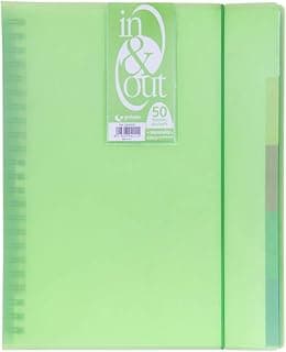 Grafoplás 39425021－Carpeta fundas extraibles, tamaño A4, color verde, 50 fundas