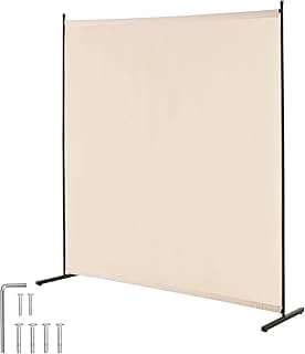 VEVOR Biombo Separador de Ambientes de 1810 x 1815 x 500 mm, Panel Separador de Ambientes de un solo Panel Mampara de Privacidad para Interiores, Separador de Ambientes para Oficina, Dormitorio, Beige