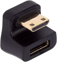chenyang Adaptador de extensión mini HDMI macho a mini HDMI hembra 8K a 60Hz 4K a 120Hz 180 grados hacia abajo en ángulo
