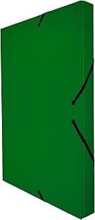 Raylu Paper – Carpeta de Proyectos Mate de tamaño A4 con lomo de 3 cm, carpeta de cartón resistente y cierre con gomas para proyectos escolares u oficina, Archivador tamaño 34 x 24 cm (Verde)