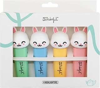 Mr. Wonderful - Set de 4 subrayadores Conejo - It’s a good day to have fun