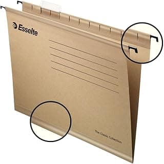 Esselte Juego de 50 Carpetas Colgantes A4 Reciclable, 34,5 x 24 cm