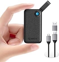 ORICO SSD Externo 1TB, Disco Duro Externo SSD hasta 2000 MB/s, USB 3.2 Gen 2x2 SSD Portatil con Cable USB C 2 en 1, Compatibilidad con Teléfonos Inteligentes, PS5, Xbox, PC, MacBook/Pro/Air - B20