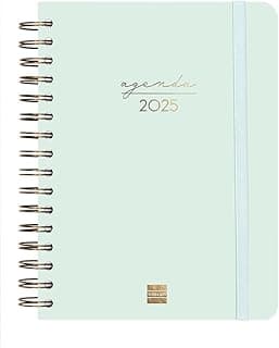 Finocam - Agenda Espiral Alma 2025 1 Día Página Enero 2025 - Diciembre 2025 (12 meses) Menta Catalán