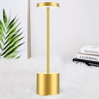 bravzurg Lampara Escritorio LED Sin Cable, 5000mAh Lamparas de Mesa Recargable Portatil, Lámpara Inalambrica Bateria Recargables, Para Exterior, Mesita Noche, Jardin, Salon, Restaurante, Sobremesa