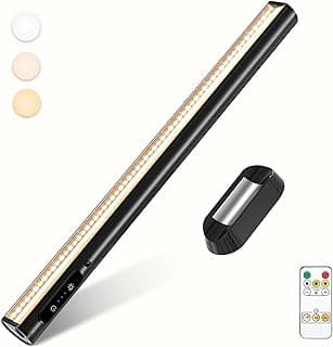 bravzurg Flexo LED Escritorio, 4000mAh Barra de Luz Armario USB Recargable, Lampara Escritorio Bateria Pared Magnetica Sin Cable con Mando a Distancia, Luces Pilas Inalambrica para Cocina Mesa Espejo
