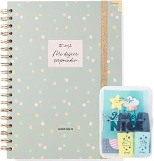 Lote de Mr.Wonderful - Agenda Office 2025-26 Semanal Extragrande + Mr. Wonderful - Kit para Decorar tu Agenda 2025 - Make it nice