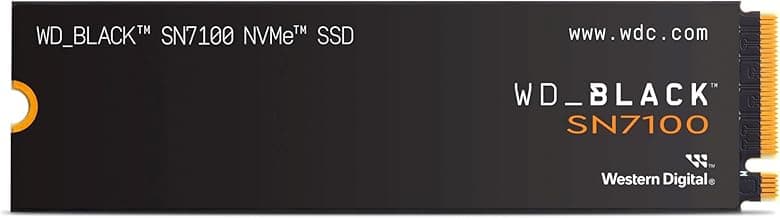 WD_Black SN7100 2TB NVMe SSD, M.2 2280, Velocidades hasta 7250 MB/s, Next Gen TLC 3D NAND, WD_Black Dashboard,para Ordenadores y Consolas portátiles