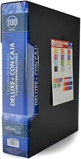 Carpetas de Fundas Deluxe con Caja, 60-80-100-120 Fundas, Tamaño A4+, ECO FRIENDLY, Ideal Para Archivo (100 Fundas)