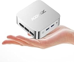ACEMAGICIAN Mini PC, Ιntel Alder Lake-N150 (hasta 3,6 GHz), 16GB DDR4 256GB M.2 SSD Mini Ordenador de Sobremesa 4K UHD, Gigabit Ethernet WiFi 5, BT4.2 para Oficina/Espectáculo