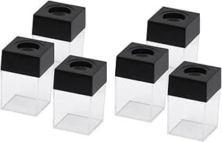 SEWACC 6piezas Organizador De Clips De Papel Magnético Caja De Almacenamiento De Soporte De Escritorio Para Clips Chinchetas y Gomas De Borrar Color Negro Para Mantener El Espacio De