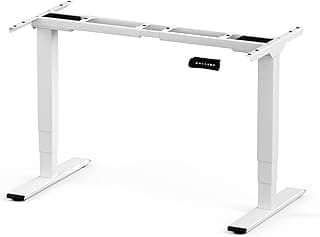 FLEXISPOT EC5 Pro Escritorio Elevable Eléctrico Marco de Pie Mesa Regulable Altura Eléctrico con 2 Motores 3 Etapas, Standing Desk, 62-127cm, Capacidad de Carga 160KG con 4 Botones de Memoria-Blanco