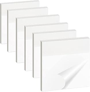 Brencco 300 Hojas Notas Autoadhesivas Transparentes, Brencco Bloc de Notas Adhesivas, Notas Adhesivas Reutilizables [Removibles], para el Hogar/Escuela/Oficina/PET (75 x 75 mm)